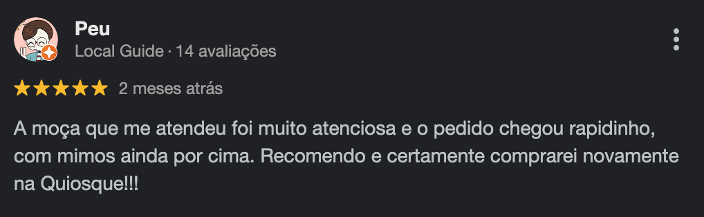 Recomendação Cliente no Google