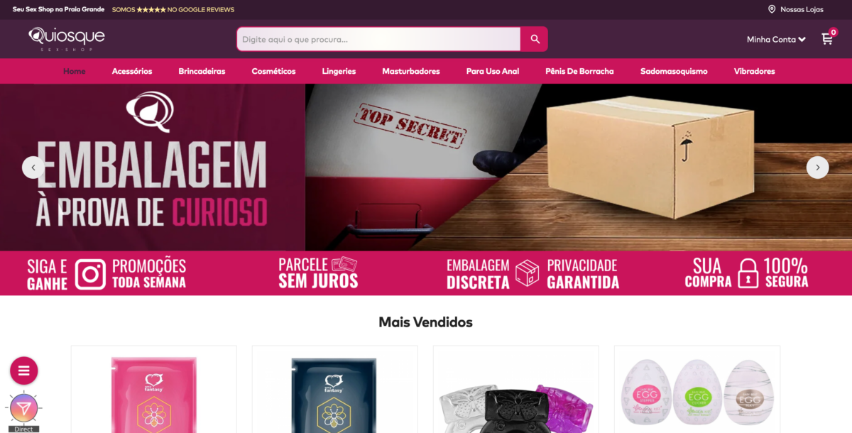 E-commerce Quiosque Sex Shop