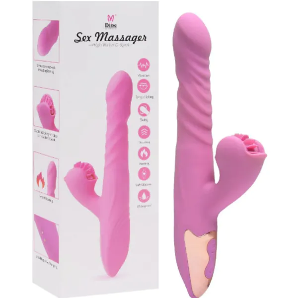 Vibrador Vai E Vem Estimulador Línguas Giratórias